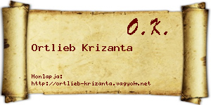 Ortlieb Krizanta névjegykártya
