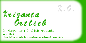 krizanta ortlieb business card